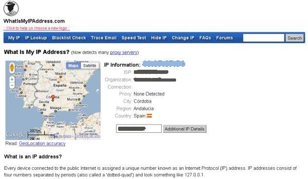 WhatIsMyIpAdress, averigua tu IP y geolocalizate