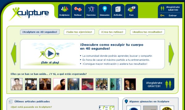 Xculpture, red social para los amantes del fitness