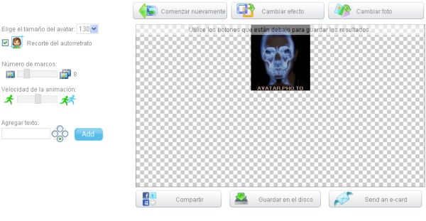 Avatar Photo, crea tu avatar animado con vista de rayos x