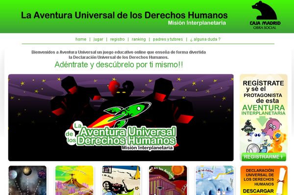La Aventura Universal de los Derechos Humanos, juego online para niños