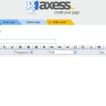 Axess, crea gratis una sencilla página web