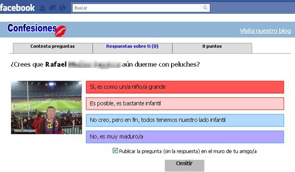 Confesiones, nuevo juego de preguntas para Facebook