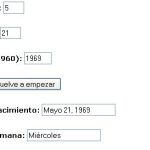 Utilidad web para calcular que día de la semana naciste