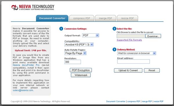 Neevia, Convierte cualquier archivo a PDF y mucho más