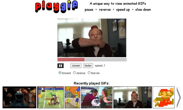Play GIF: visualizador online de gif animados con pausa, retroceso y avance rápido o lento