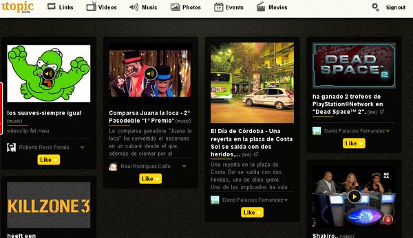 Utopic, Descubre lo más comentado y compartido por tus amigos de Facebook