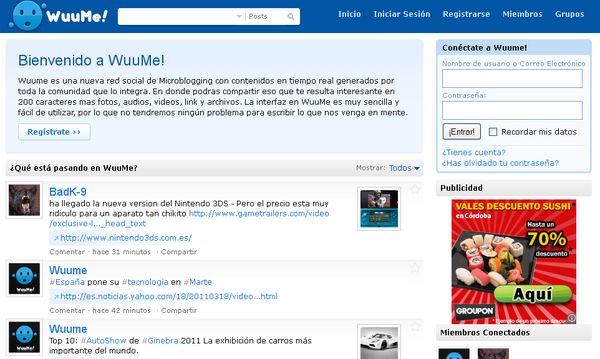 Wuume, red social de microbloging en español