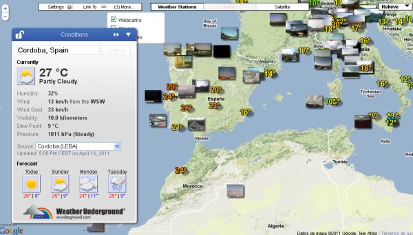 Weather Underground, la mejor forma de conocer la predicción meteorológica