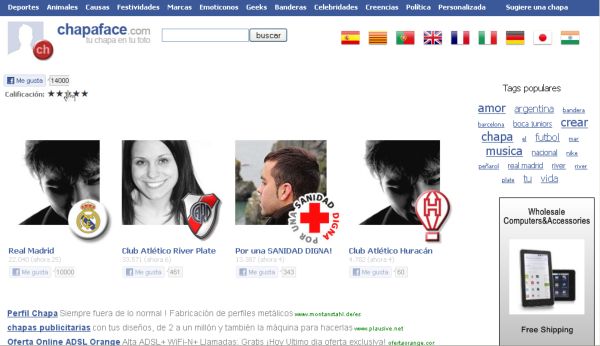 Chapaface, agrega chapas a tu foto de perfil en Facebook