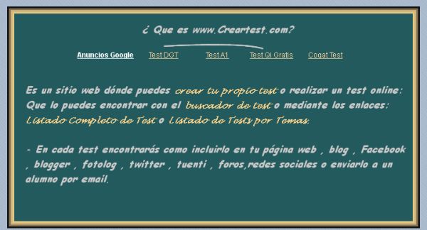 Creartest, crea cuestionarios para incluir en tu web