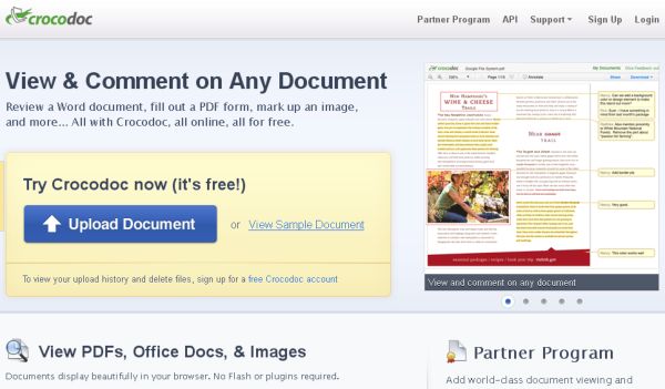 Crocodoc, visualiza y edita online documentos pdf