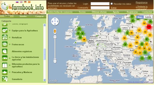 Farmbook, compra y venta de productos agropecuarios geolocalizados