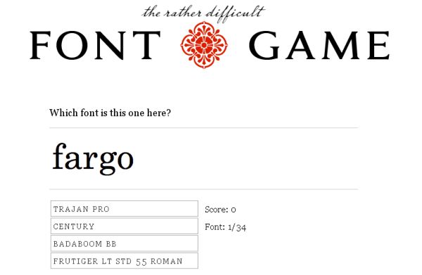 Font Game, juego online para expertos en tipografías