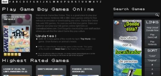 Game Boy Online, emulador web de la antigua Game Boy
