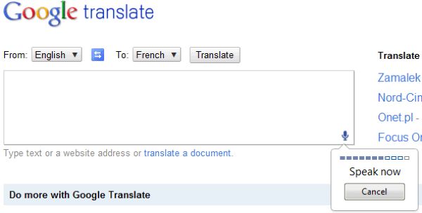 Google Translate ya soporta traducciones de textos dictados con nuestra voz