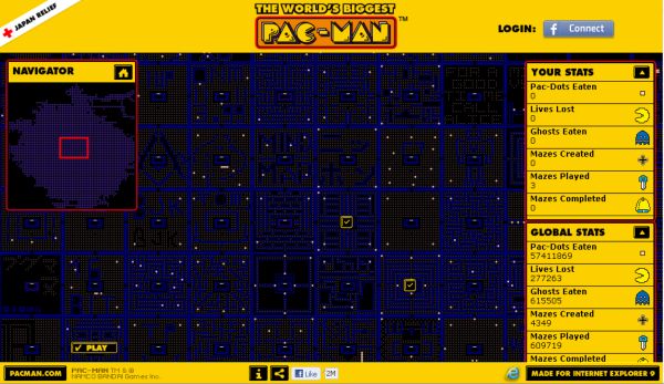 El mayor PacMan del mundo para jugar online
