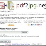 Pdf2Jpg, convierte online documentos pdf a imágenes jpg