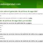 Generador online de políticas de privacidad