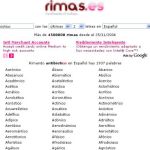 Rimas.es, encuentra rimas para cualquier palabra