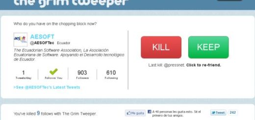 TheGrimTweeper, utilidad web para mantener limpia tu lista de seguidos en Twitter