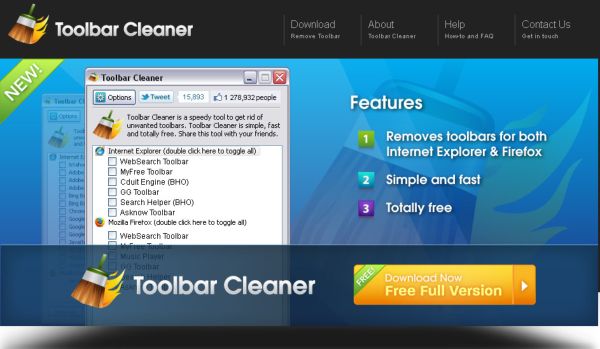 Toolbar Cleaner, elimina barras de herramientas de tu navegador