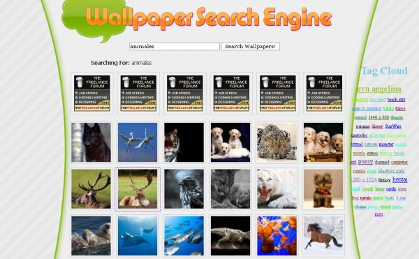 Wallpaper Search Engine, buscador de fondos de Escritorio