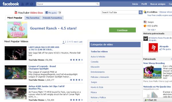 YouTube Video Box, todos los vídeos de YouTube en Facebook