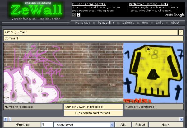 ZeWall, escenarios virtuales para pintar Grafitis