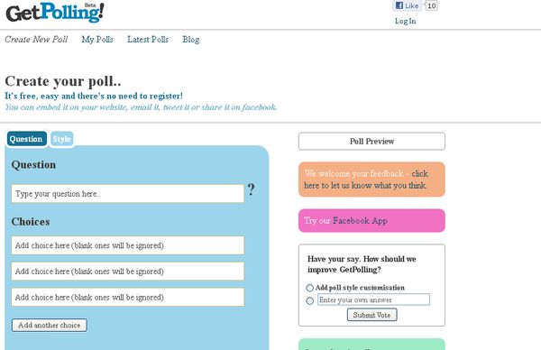 GetPolling, crea encuentas gratuitas e ilimitadas
