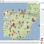 Radiactividad, mapa de centrales nucleares en España