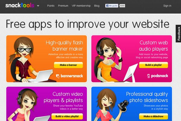 SnackTools, colección de aplicaciones para agregar a tu sitio