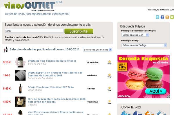 Vinos-Outlet, Agregador de ofertas de vino