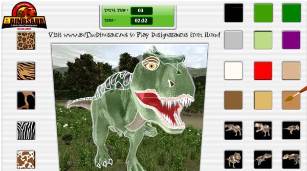 Designosaurus, web para que los pequeños coloreen dinosaurios