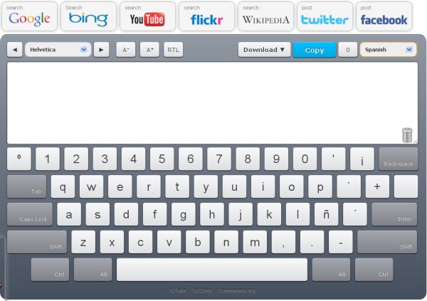 i2Type, teclado virtual para dispositivos táctiles
