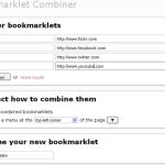 Bookmarklet Combiner, crea bookmarklets con acceso a varios enlaces