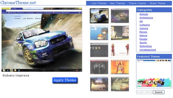 ChromeTheme, instala temas para Chrome o crealos tu mismo
