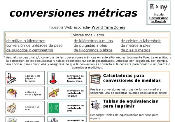 Tabla De Conversiones Metricas Epub