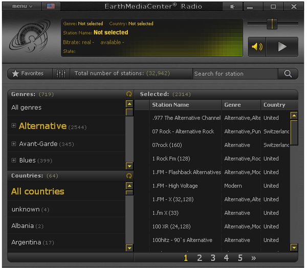 EarthMediaCenter: Más de 32000 radios online, 3200 TVs y 1400 Webcams