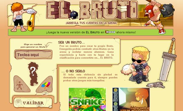 El Bruto, juego de lucha para navegador