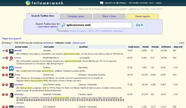 Follower Wonk, encuentra usuarios interesantes para seguir en Twitter
