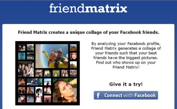 Friend Matrix, crea un collage con las fotos de tus amigos de Facebook