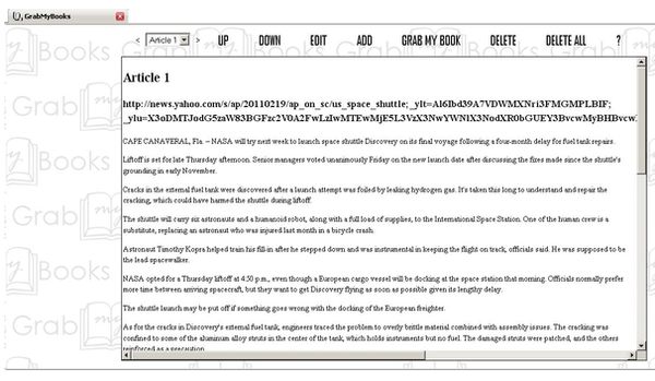 GrabMyBooks, crea libros ePub con el contenido de blogs y webs (Firefox)