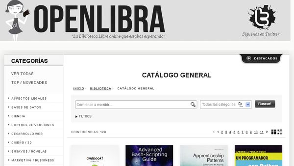 OpenLibra, biblioteca online de libros con licencia libre