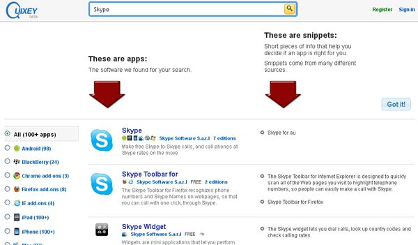 Quixey, buscador de aplicaciones para todos los sistemas operativos y plataformas