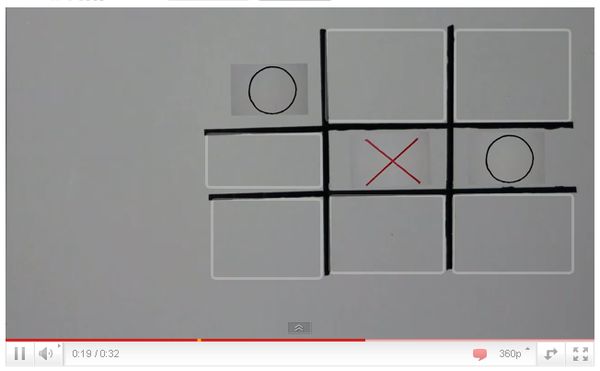 Juego de Tic Tac Toe sobre un vídeo de YouTube