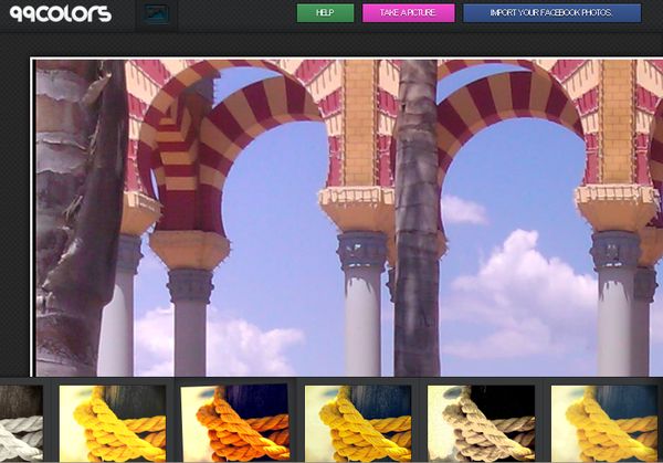 99colors, aplica online bonitos efectos al color de tus fotos