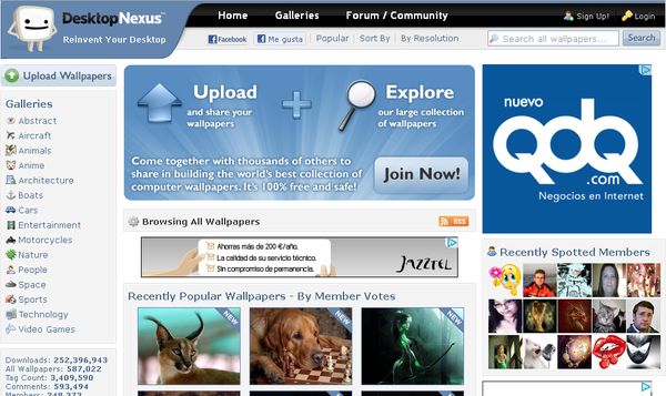 DesktopNexus, más de medio millón de fondos gratuitos de gran calidad