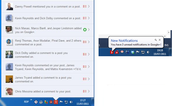 G+ Notifier, recibe avisos de Google+ en el área de notificaciones de Windows