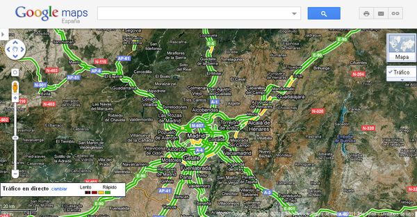 Google Maps estrena información del tráfico en tiempo real