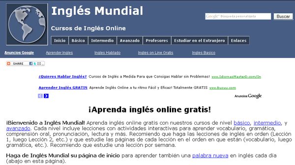 Inglés Mundial, tres niveles para aprendizaje de inglés online